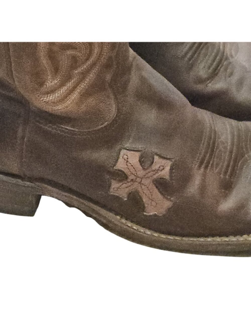 Tony Lama Lashka Brown & Pink Design Leather Cowgirl Western Boots Womens 6 - Picture 5 of 8